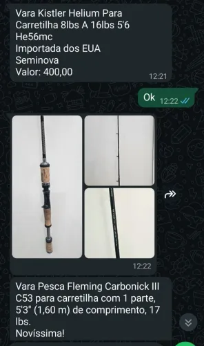 Vãras de pescar top barato.