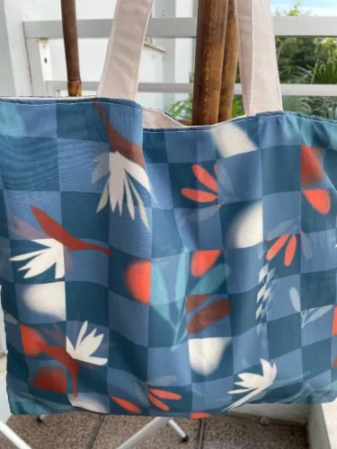 Ecobag Floral Azul