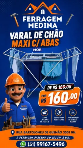Varal de chão Maxy Mor