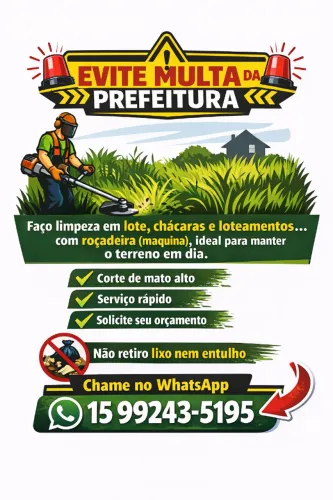 Faço serviço de poda , em lotes , chácaras , loteamentos , etc.