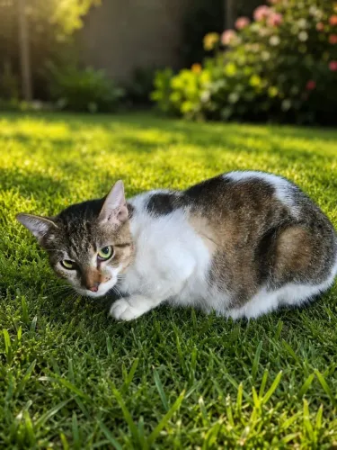 Gata castrada para adoção.