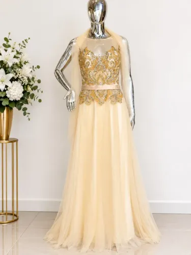 Vestido de Festa Longo Bordado Tamanho M