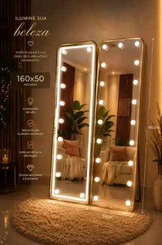 Espelho Camarim com Iluminação em Led