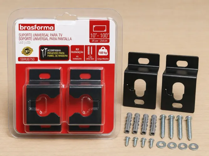 Suporte Fixo Universal para TV 10 a 100 Polegadas Brasforma 100kg