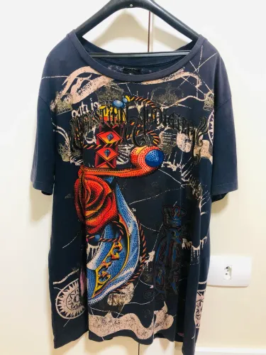 Camisa Ed Hardy christian audigier cravejada