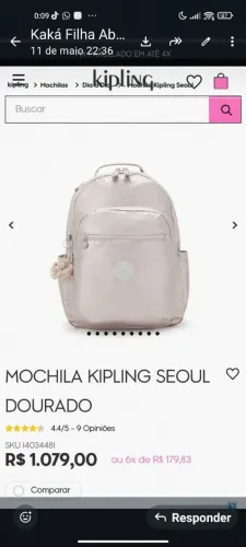 Mochila Kipling original