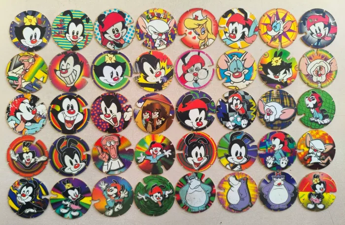 Coleção completa tazos Elmachips ANIMANIACS