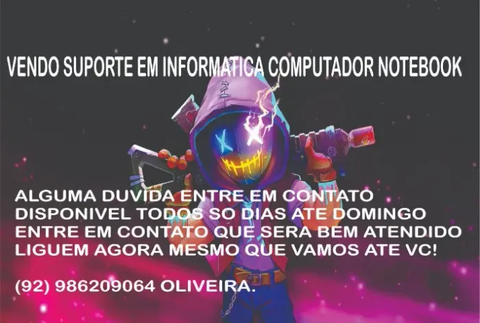 Vendo Suporte em informática - Computador Notebook placa Windows - Programas