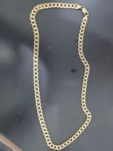 Corrente de prata 925, banhada a ouro