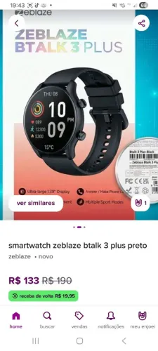 Zeblaze btalk plus novo na caixa,lacrada