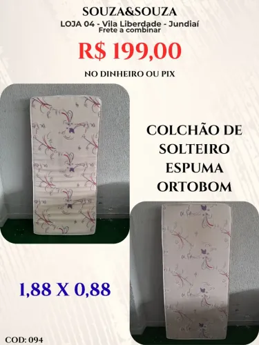 Colchão de solteiro ortobom espuma