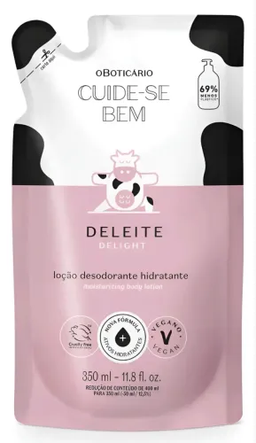 loção hidratante o boticário deleite 350ml