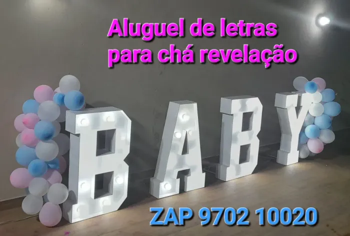 Chá revelação (letras BABY)