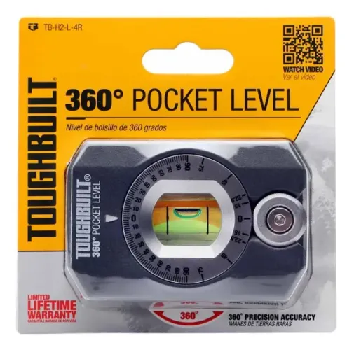 Nível De Bolso Toughbuilt Tb-h2-l-4r Pocket 360° Magnético