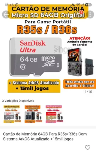 Cartão de memória original para r35 e R36s