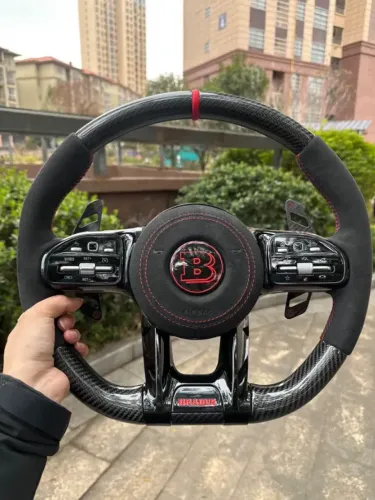 Volante BRABUS Fibra de Carbono | Compatível GLS, GLE e Linha AMG | Importação Direta