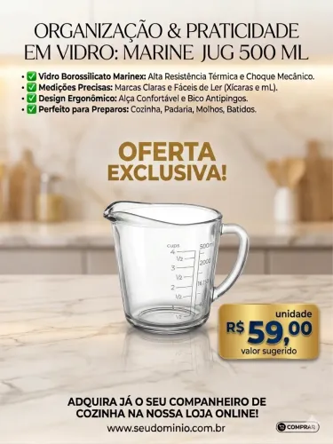 Jarra EM VIDRO: MARINE JUG 500 ML