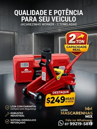 Jacarezinho Hidráulico 2 Toneladas Novo . Cod:005