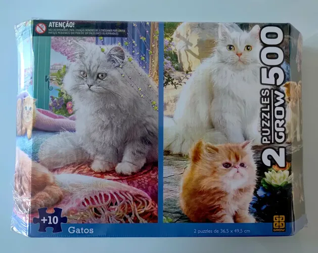 Quebra cabeça Duplo 500 peças Grow Gatos