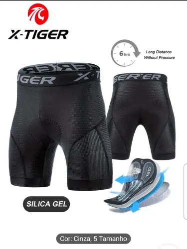 Shorts de Ciclismo X-TIGER para Homens com Acolchoado 5D
