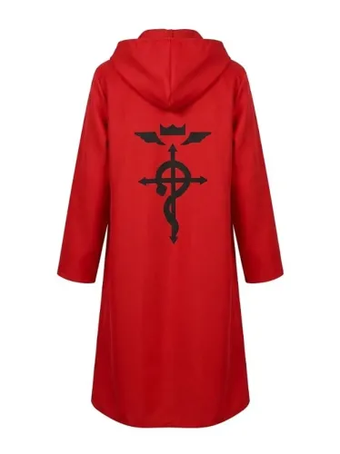 COSPLAY FANTASIA Capa/Sobretudo Vermelho Fullmetal Alchemist (Edward Elric)