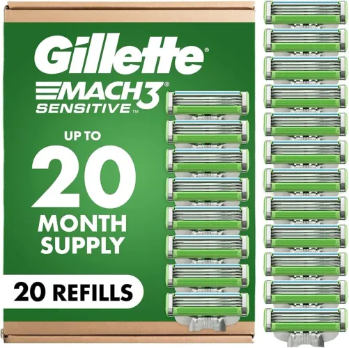 Gillette Mach3 Sensitive - Carga para Barbear, 20 unidades