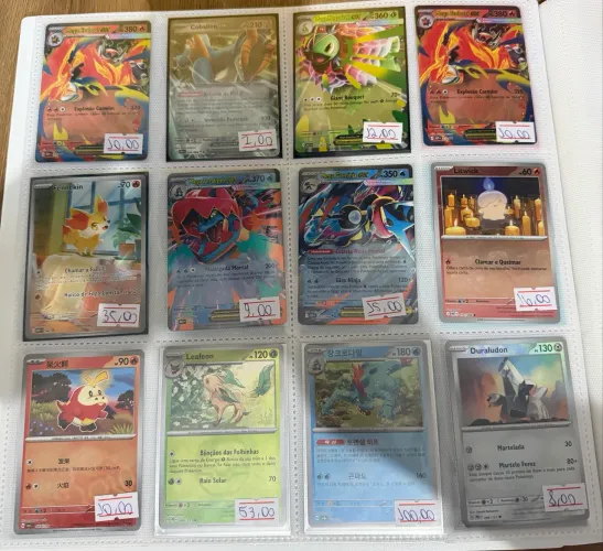 12 cards Pokémon Tcg Originais