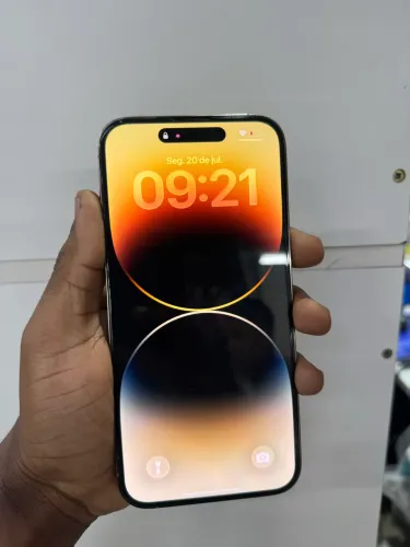 iPhone 14 Pro Max dourado 512 gb 78% bateria Face ID ok