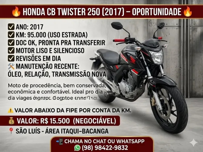 Honda CB Twister/flexone 250cc 2019