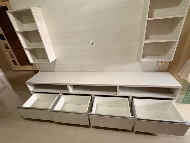 Rack com painel para tv em MDF grande