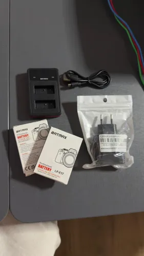 kit Carregador Duplo Antorium +2x baterias LP-E17 Canon T7i T6i SL2 SL3 BATMAX