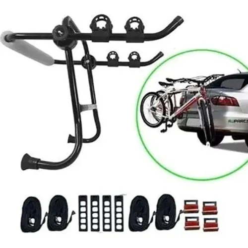 Suporte Transbike P/ Porta Mala Universal P/ 02 Bikes - Sedans e Hatchs - Sem instalação