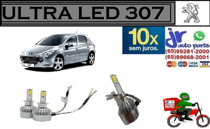 Lampada Ultra LED (Alta) Peugeot 307 6000K 12V 24V