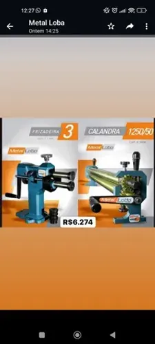 Calandra e frizadeira metal lobo