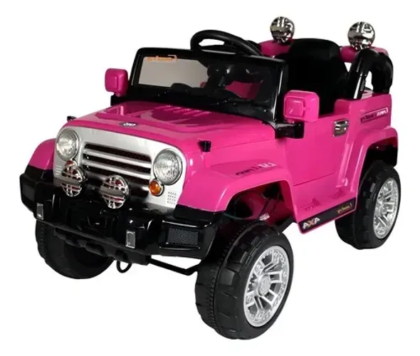 Carrinho Elétrico Infantil Jipe Rosa Trilha 12 V C Controle