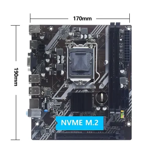 Placa mãe LGA 1155 H61 Ddr3 *Lacrada, com garantia*