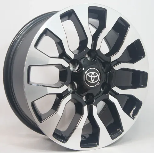 Roda aro 17 Toyota Hilux Grs preta com diamantado 6x139 jogo novo 