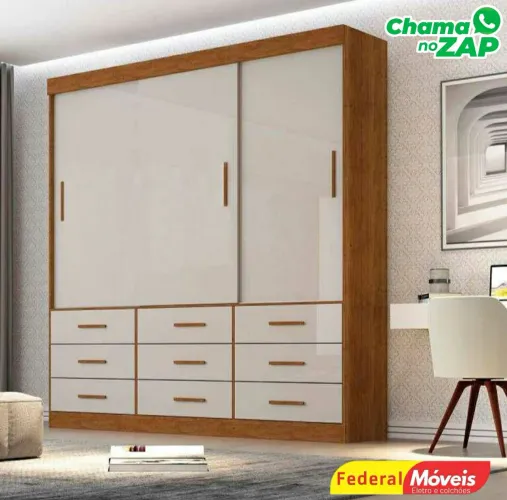 Guarda Roupa 3 Portas de Correr Novo Fazemos Entrega