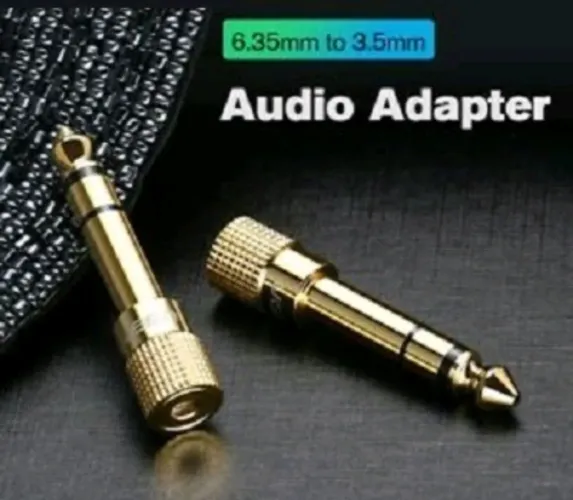 Adaptador Plug P2 p10 p2dourado 18k dourado Gold fone de ouvido