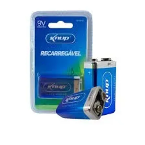 Bateria 9V. Recarregável 450mAh KNUP - KP-BT9V