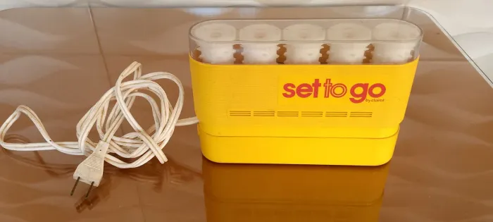 Modelador de cabelo Bobes Térmicos Vintage Clairol "Set To Go" Portátil anos 80/90