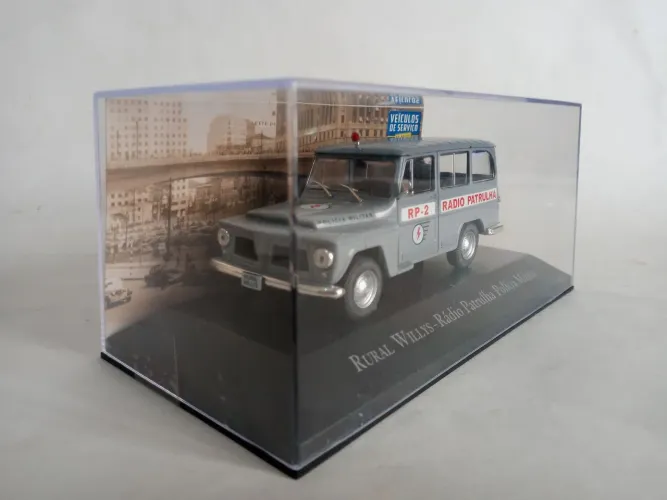 Miniatura Rural Willys Rádio Patrulha Polícia Militar