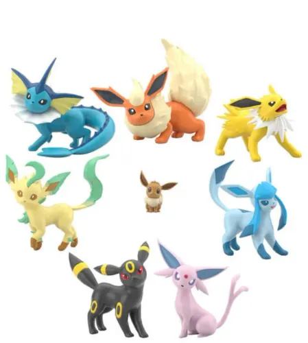 Pokemon Scale World Paldea Region Eevee Evolutions Eevee Flareon Jolteon Vaporeon Umbreon