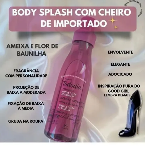 Body Splash Tododia Ameixa e Flor de Baunilha - Natura