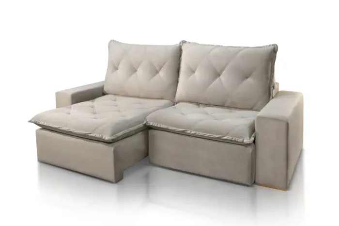 Sofá Retrátil Reclinável 2,30m Bolt Molas Bonnel r87