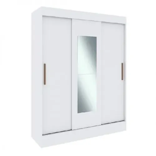 Guarda-Roupa 3 Portas de Correr com Espelho
