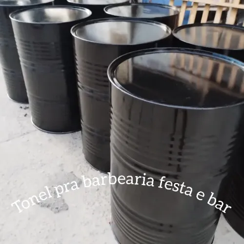 Tonel bar barbearia Festas preto