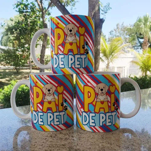 Caneca Pai de Pet - Presente Criativo