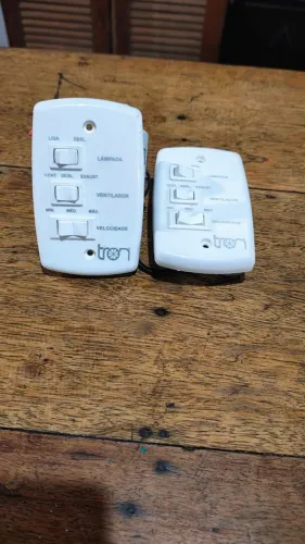 Módulos de controle de ventilador de teto da marca Tron, com três velocidades e controle d