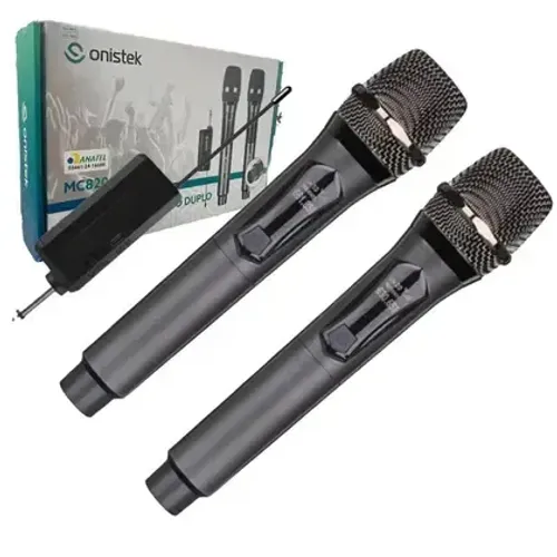 MICROFONE DUPLO SEM FIO PROFISSIONAL MC826